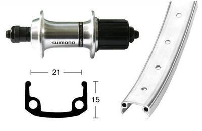 RUEDA TR.26x1.90 WINORA 36 AGUJ.SHIM.QR 135 PL.MAT