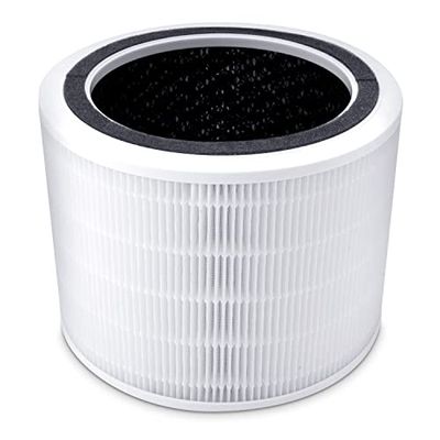 LEVOIT Filtre à air de rechange pour purificateur d'air Core 200S, filtre HEPA H13, filtre à charbon actif et pré-filtre, contre les allergies, la fumée, la poussière, le pollen, Core 200S-RF