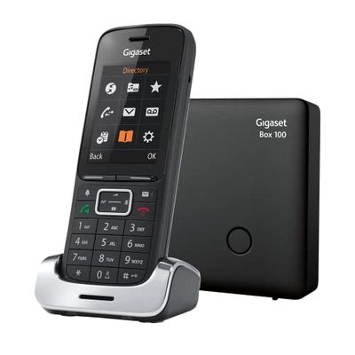 Gigaset Premium 300 - Téléphone sans Fil DECT - Grand écran Couleur TFT - Grand carnet d'adresses - Synchronisation des données Via USB, Acoustique de Pointe, Design élégant, Noir