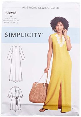 Simplicity Sewing Pattern S8912 Misses' Dress, H5 (6-8-10-12-14)