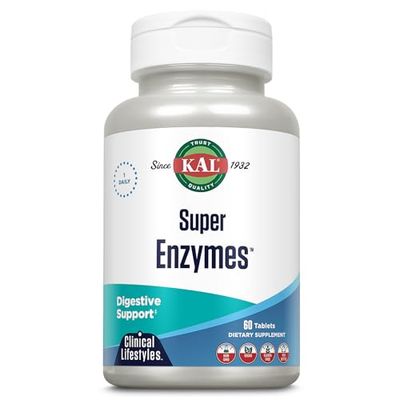 Kal Super Enzymes - 60 Tablets, el paquete puede variar