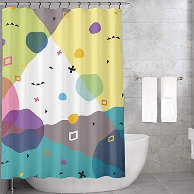 Bonamaison Rideau de Douche, Polyester, Multicolore, 150X200 Cm