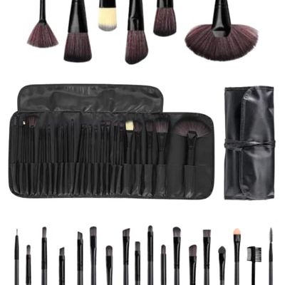 Generic 6P1F Lot de 24 pinceaux de maquillage acryliques