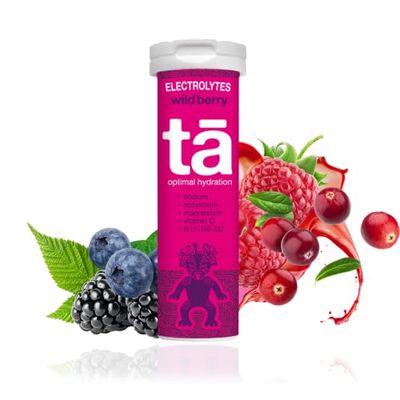 TA ENERGY - Pastilles d'Hydratation - Sels Minéraux - Vitamines - Faibles Calories - Réduit les crampes - MADE IN FRANCE (Wild Berry, Tube de 12 Pastilles)