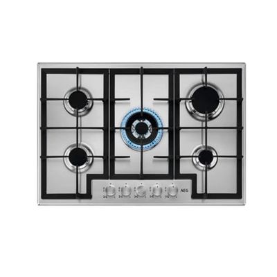 AEG - Placa de cocción a gas Slim Line, 75 cm, 5 quemadores, acero inoxidable