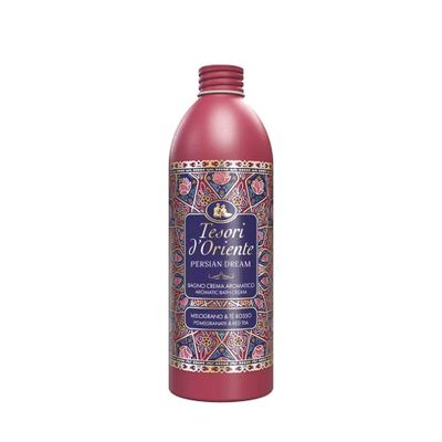 Tesori d'Oriente - Bagno Crema Persian Dream, Bagnoschiuma dalle Note di Melograno e Tè Rosso, Azione Antiossidante, Deterge e Nutre la Pelle in Profondità, 500ml