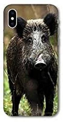 Beschermhoes voor Wiko Y80, wilde zwijnjacht, hout