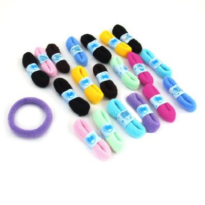 Sourcingmap – elastico donna coda di cavallo anello, 20 pezzi, colori assortiti