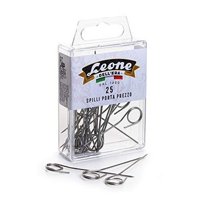 Set of 25 Pins Stainless Steel (1.00 x 60) Lion Dell'Era - Hanging Box "Leonecolor" - Made in Italy