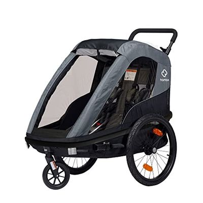 HAMAX Avenida Twin Child Bike Trailer: Blue Twin