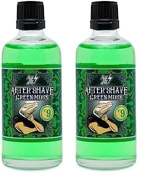 HEY JOE! - After Shave Hombre Nº 9 Green Moss | Loción After Shave Mentolado y Fresco para Refrescar y Tonificar la Piel Después del Afeitado - Botella de 100 ml (Paquete de 2)