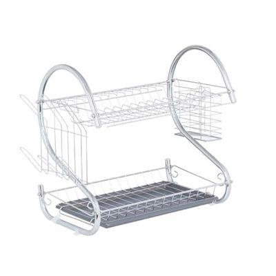 Kinvara Escurridor para Fregadero Gris 45,5 x 24,5 x 37,5 cm
