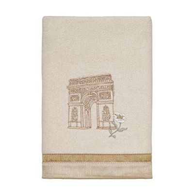 Avanti Linens Paris Botanique Collection, Embroidered Hand Towel, Ivory