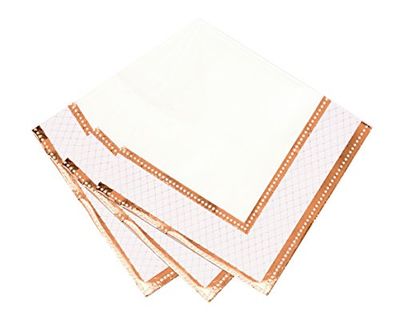 Talking Tables Décoration Fête Rose Gold | Serviettes Rose Gold | Serviette Papier | Déco Mariage | Décoration de Table | Parfait pour Enterrement de Vie de Jeune Fille, Fiançailles, Noël, Anniversaire de Mariage, Mariage et Décoration Anniversaire | Papier, Lot de 16