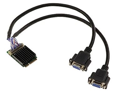 KALEA-INFORMATIQUE Carte Graphique 2 Ports VGA 1080p sur Port mPCIe - MiniPCIe Full Size avec Chipset Silicon Motion SM750