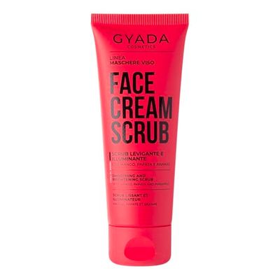 GYADA COSMETICS, Scrub Viso Levigante e Illuminante, Esfoliante, Idratante, per Tutti i Tipi di Pelle, Formula a Base di Mango, Papaya e Ananas, Argilla Oro e Burro di Karité, 75 ml