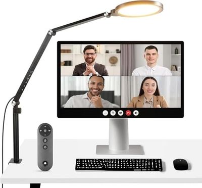 NEEWER BASICS Kit d'éclairage de Bureau pour Téléphone Portable 7", 10W 3000K-6500K, Anneau Lumineux à Intensité Variable avec Support pour Vidéoconférence, Selfie, Vlog, Maquillage, R18