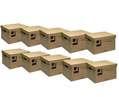 Q-Connect Opbergdoos 335x400x250mm Bruin (Pack van 10)