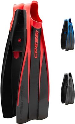 Cressi Free Frog Aletas técnicas de Buceo, Unisex-Adult, Negro/Rojo, 45/46