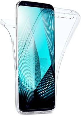 MoEx Transparante siliconen dubbele hoes, compatibel met Samsung Galaxy S8, 2-zijdige volledige beschermhoes, telefoonhoes voor en achter, kristal