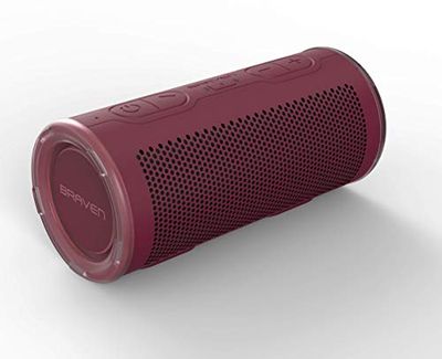 Braven BRV-360 Enceinte Bluetooth Portable Antichoc Étanche IP67 avec Power Bank 5000 mAh Idéal pour la Randonnée - Rouge