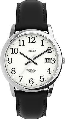 Timex Relógio analógico para homem. de quartzo com correia em couro 12345465646, Preto / cinzento, Vintage