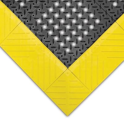 NOTRAX Cailleboti en PVC Résistant, 107cm x 183cm, Noir/Jaune