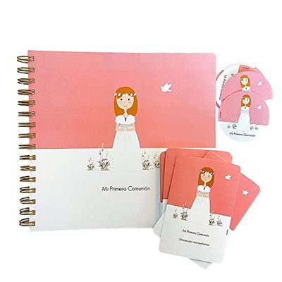Susiko Communieset voor meisjes, 20 herinneringen + 1 album + 10 ronde cadeaustickers, premium kwaliteit en liefdevol design