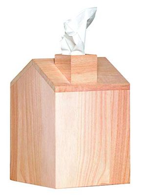 Artemio Scatola di Legno di Erogazione dei Tessuti, Beige, 13 x 19 x 13 cm