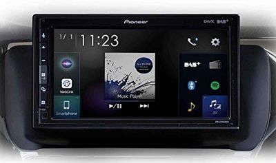 Pioneer SPH-EVO82DAB-208 Mediacenter voor Peugeot 208/2008 – 6,8 inch touchscreen, 1,5 A Quick-Charging USB, Apple CarPlay, Android Auto, DAB/DAB+ digitale radio, Bluetooth, 13-bands equalizer
