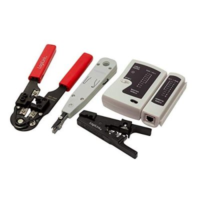 LogiLink Conjunto de ferramentas de rede, kit de montagem para cabos ethernet