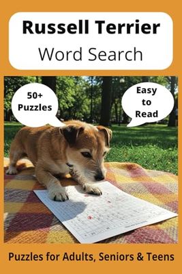 Russell Terrier Word Search Puzzle Book: Word Searches with Easy to Read Print about Russell Terriers, Loving Pets, Training and More | 6x9 inches, ... Gift for Vacations, Holidays and Free Times