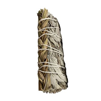 Wholesale Braided Sweet Grass and White Sage Smudge Sticks, 4", 20 Pieces