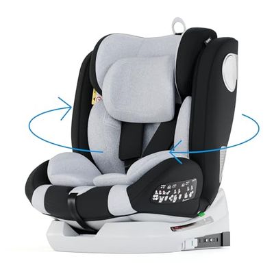 Babify Onboard Isofix Cadeira de carro para bebés e crianças, 0 meses, 12 anos, adequada de 40-150 cm, ajustável em 360º, assento portátil e seguro i-Size ECE R129