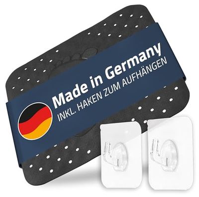 Douchemat, douchemat Step ca. 54x54 cm, zwart, 100% TPE | incl. 2 haken | vrij van PVC, ftalaten, lood, latex | TÜV getest | Made in Germany