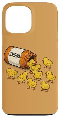 Serotonina Baby Pulcini Design Terapia umorismo carino pollo bambino Custodia per iPhone 13 Pro Max