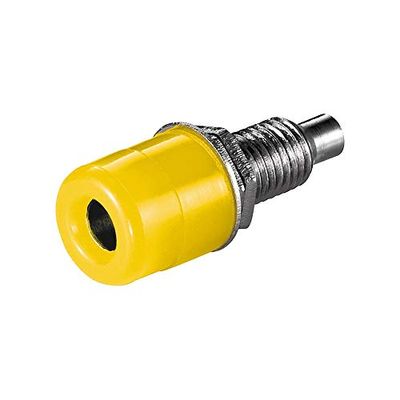 Goobay 11672 Presa a banana con filo - 4 mm con 2 dadi giallo