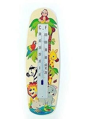Hess Holzspielzeug 15804 - thermometer van hout, serie jungle, handgemaakt, voor temperatuurweergave in de kinderkamer