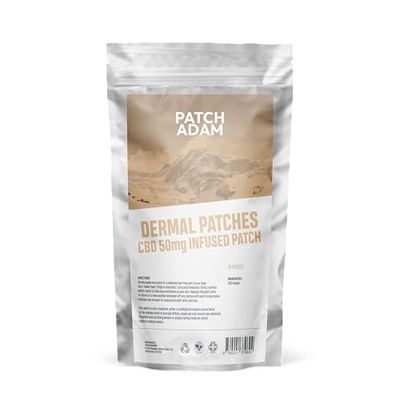 Patch Adam CBD Infused Patches - 50mg CBD Isolate with 24-Hour Release, Easy Application, Hassle-Free Absorption - Pack of 15 Pain Relief Patches