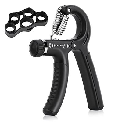 JuHumee Hand Grip,Ejercitador de Manos,Antebrazo Ejercitar,Fortalecedor de Agarre,5-60kg Ajustables Ejercicio Antebrazo de Agarre Para MusculacióN, Terapia, Aliviar La PresióN(Paquete de 2)