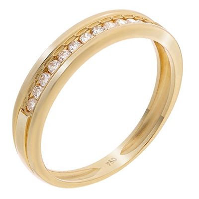 Orphelia RD-3020/1/54 - Anel para mulher, ouro branco 750 ródio, diamante transparente (0,2 ct), tamanho 54 (17,2), Diamante, ouro amarelo, Diamante
