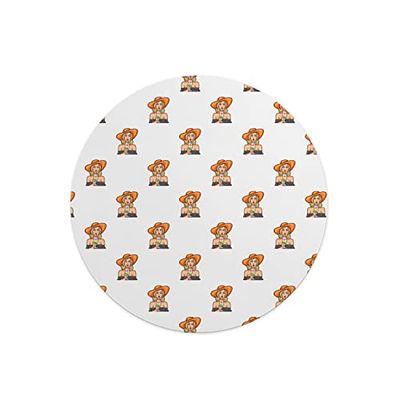 Questo Casa, Round Digital Printed Mouse Pad, Non-Slip Base, for Office and Home, Diameter:22cm