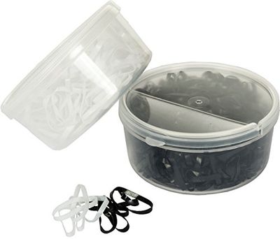 HKM Soft Elastiques à natter en sachet, 450 pièces Blanc One Size