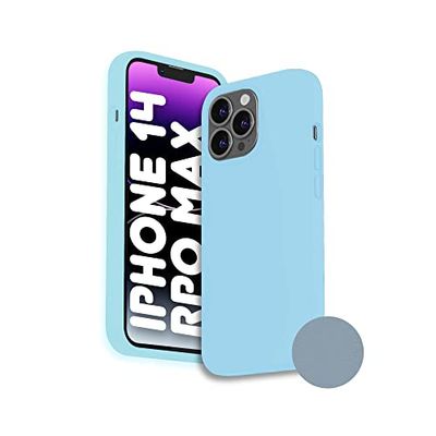 Phonix Funda para iPhone 14 Pro MAX Silicona Líquida Cover para iPhone 14 Pro MAX Compatible con Carga Inalámbrica Magsafe - Case para iPhone 14 Pro MAX Suave a Prueba de Golpes (Cielo Azul)