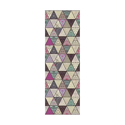 Doge Milano Chemin de cuisine, 100% Made in Italy, Tapis antitache avec impression numérique, Tapis antidérapant et lavable, Motif géométrique - Darcey, 140x52 cm