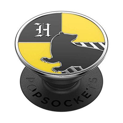 PopSockets PopGrip - Soporte y Agarre para Teléfonos Móviles y Tablets con un PopTop Intercambiable - Enamel Hufflepuff