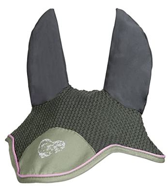 HKM Horse Spirit Capot Anti-Mouches Gris Vert Pur-Sang
