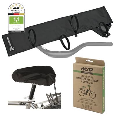 NC-17 Protection de guidon universelle pour vélo électrique avec protection de selle - Protection de guidon de vélo électrique - Protection de transport pour porte-vélos - Protection contre la pluie