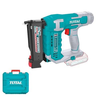 TOTAL - Clavadora de Pins a Batería 20V | 3 Pines | Compatible 10-35 mm | Cargador 140 Pines | Modelo TCBNLI3603 | Herramienta Eléctrica con Maletín y 3600 Pines Incluidos