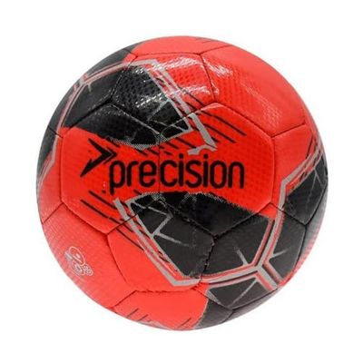 Precision Fusion High Performance Midi voetbal, duurzaam, machinaal gestikt TPU, 2 mm EVA gevoerd, lichtgewicht 220 g, zwart, officiële balmaat 2